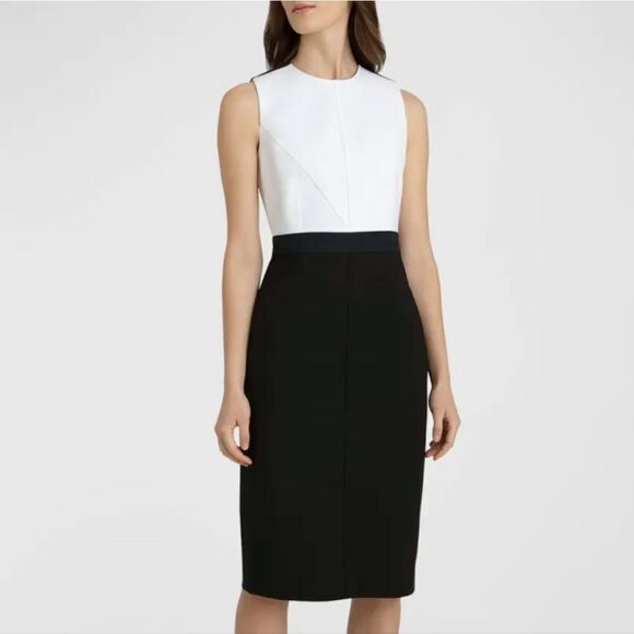 BRAND NEW BISSOU BISSOU MOCK JEWEL NECK SLEEVELESS SHEATH DRESS - Picture 1 of 14